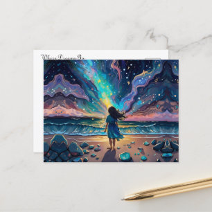 Carte Postale Quand vous souhaitez sur les étoiles