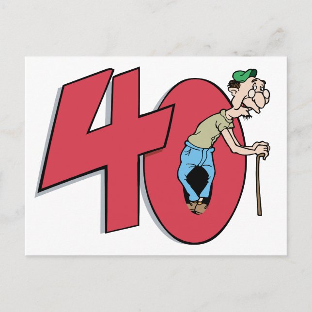 Carte Postale Quarante - 40 ans anniversaire Salutation (Devant)