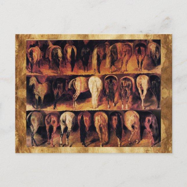 Carte Postale Quartier arrière des chevaux (Devant)