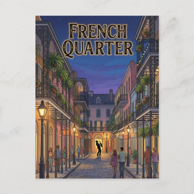 Carte Postale Quartier français (Devant)