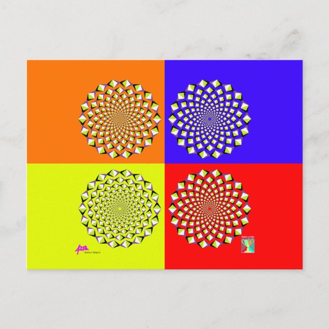 Carte postale quatre Carrés (Devant)