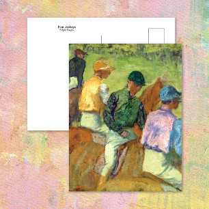 Carte Postale Quatre Chevaux de Jockeys Dedgar