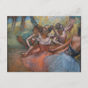 Carte Postale Quatre danseurs de ballet sur scène par degrés