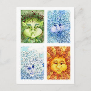 Carte postale Quatre Éléments