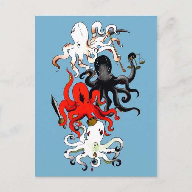 Carte Postale Quatre octopies de l'Apocalypse (Devant)