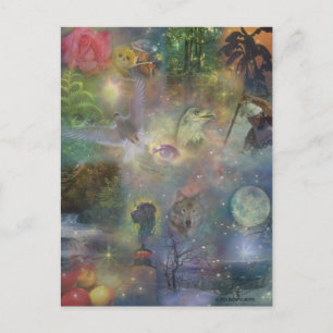 Carte Postale Quatre saisons - Printemps été hiver automne