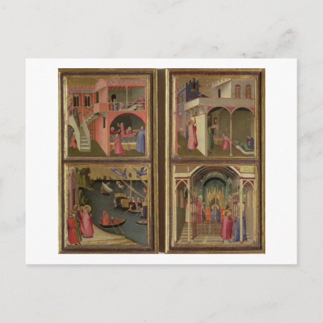 Carte Postale Quatre scènes de la vie de saint Nicolas : saint N (Devant)