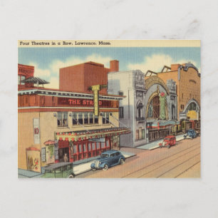 Carte Postale Quatre Théâtres, Lawrence, Massachusetts