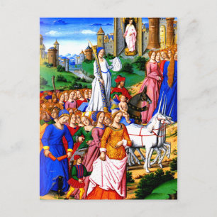 Carte Postale "Quatre Unicornes mènent la procession"