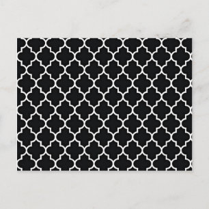 Carte Postale Quatrefoil noir et blanc