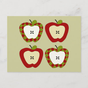 Carte Postale Quatuor Apple Plaid