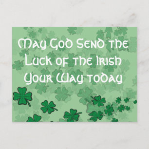 Carte Postale Que Dieu envoie aujourd'hui la chance des Irlandai