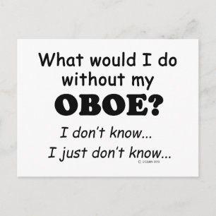 Carte Postale Que ferais-je, Oboe