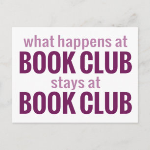 Carte Postale Que se passe-t-il au Book Club Reste au Book Club