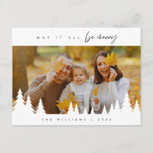 Carte Postale Que Tout Soit Joyeux, Photo De Famille, Minimalist