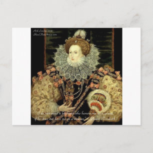 Carte Postale Queen Elizabeth 1 Love/Honor Love Citations Cadeau