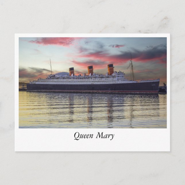 Carte Postale Queen Mary : Un trésor historique à Long Beach (Devant)