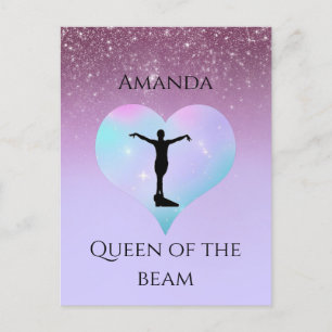 Carte Postale Queen Of The Beam Gymnastique Purple Ombre Parties