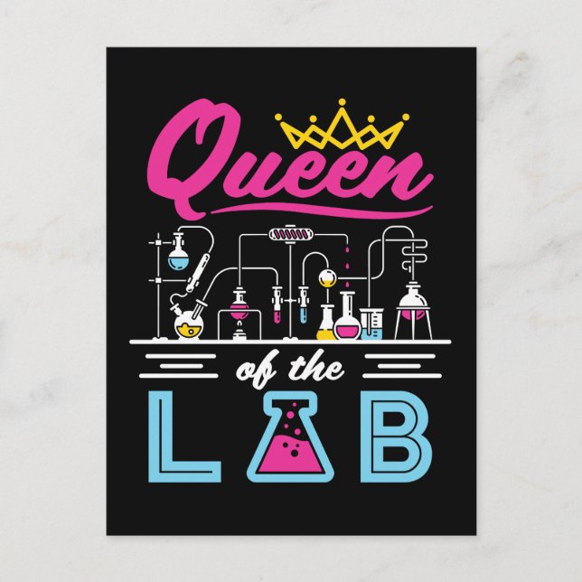 Carte Postale Queen of the Lab Scientist Chemist Women (Devant)