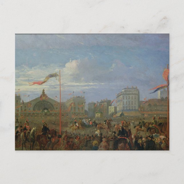 Carte Postale Queen Victoria Arrivée à la Gare de l'Est (Devant)