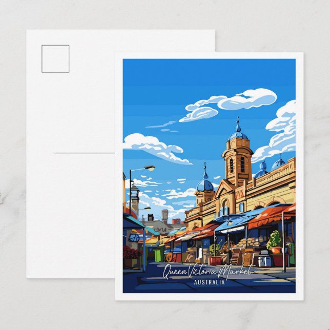 Carte Postale Queen Victoria Market Australie Voyage (Devant / Derrière)