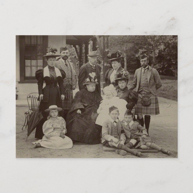 Carte Postale Queen Victoria, Royal Family incl. Duc de Windsor (Devant)