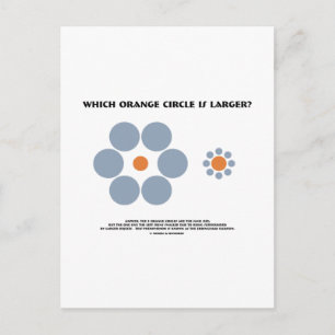 Carte Postale Quel Cercle Orange Est Le Plus Grand ? (Illusion o