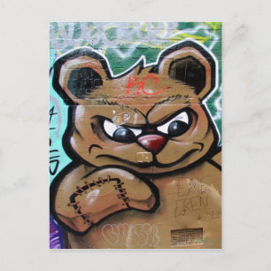 Carte Postale quel teddy en colère