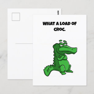 Carte Postale Quelle charge de crocodile Alligator Croc Cartoon