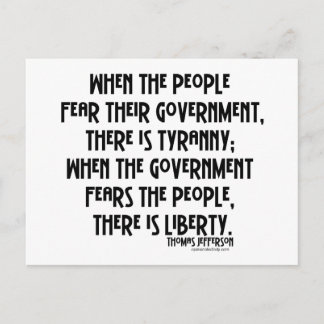 Carte Postale Quelle est tyrannie… ?