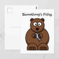Quelque chose d’amusant Poisson Brown Ours Cartoon