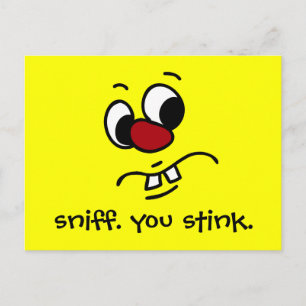 Carte Postale Quelque Chose De Stineux Visage Grumpy