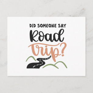 Carte Postale Quelqu'un a dit un voyage routier
