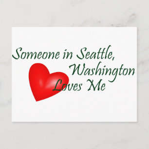 Carte Postale Quelqu'Un À Seattle M'Aime