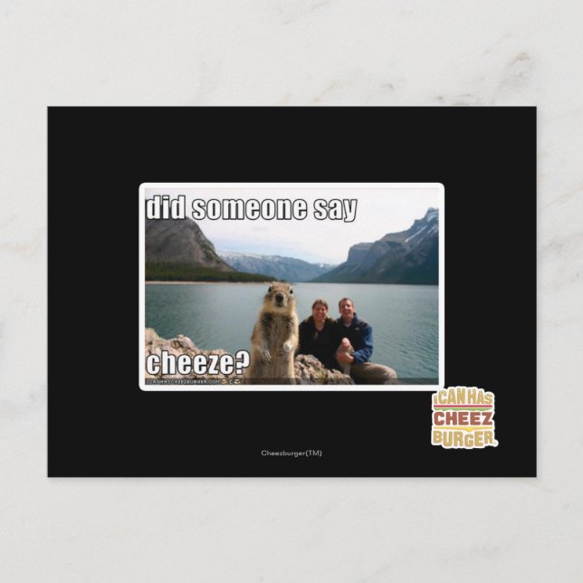 Carte Postale Quelqu'un a-t-il dit du cheeze ? (Devant)