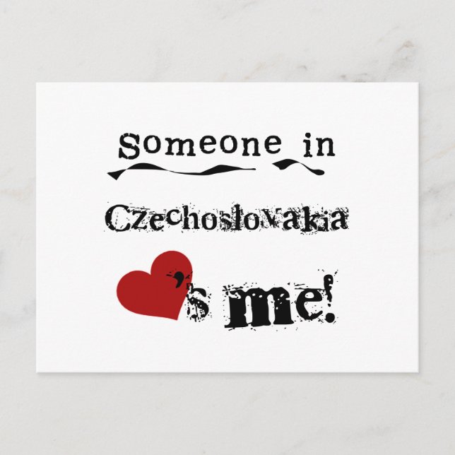 Carte Postale Quelqu'Un En Tchécoslovaquie M'Aime (Devant)