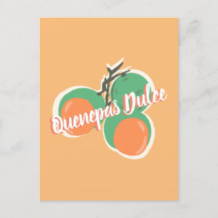 Carte Postale Quenepas Limes Espagnoles Fruit Dessinés à la Main