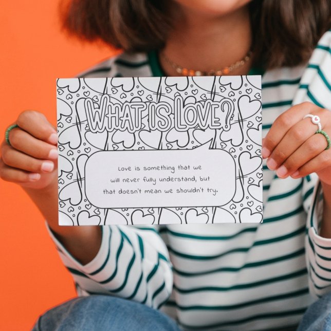 Carte Postale Qu'est-ce que Love Coloring (Créateur téléchargé)