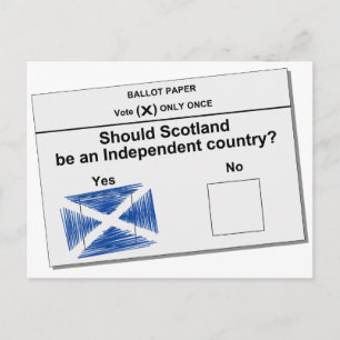 Carte Postale Question du référendum sur l'indépendance de l'Éco