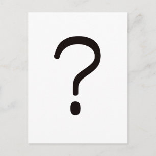 Carte Postale Question Mark ? Rouge noir