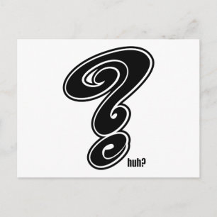 Carte Postale Question ~ Question Mark Huh Quoi ? ?
