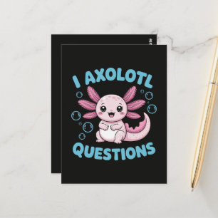 Carte Postale Questions sur l'Axolotl