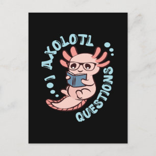 Carte Postale Questions sur l'Axolotl