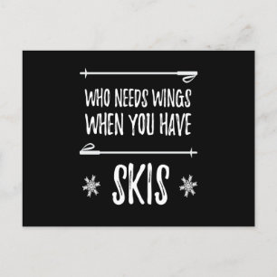 Carte Postale Qui a besoin d'ailes ski sports d'hiver