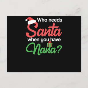 Carte Postale Qui a besoin du Père Noël quand on a Nana Noël
