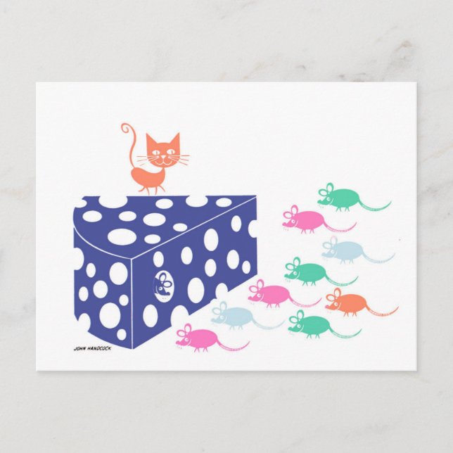 Carte Postale Qui a déplacé mon fromage ? (Devant)