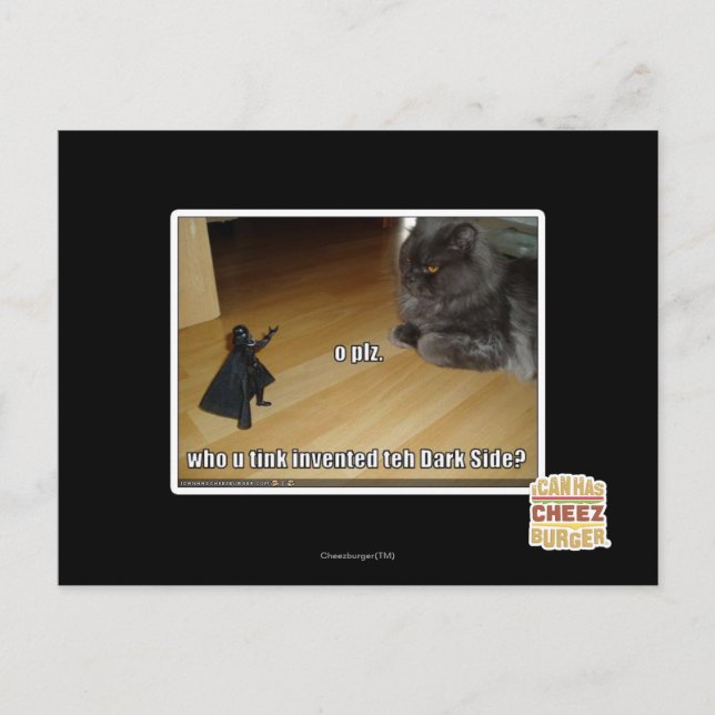 Carte Postale Qui a inventé le côté obscur ? (Devant)