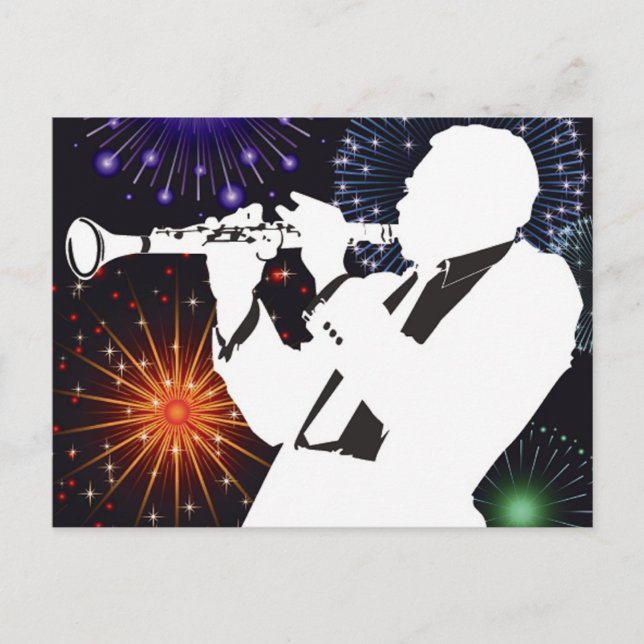 Carte Postale Qui est cet homme à la clarinette? (Devant)