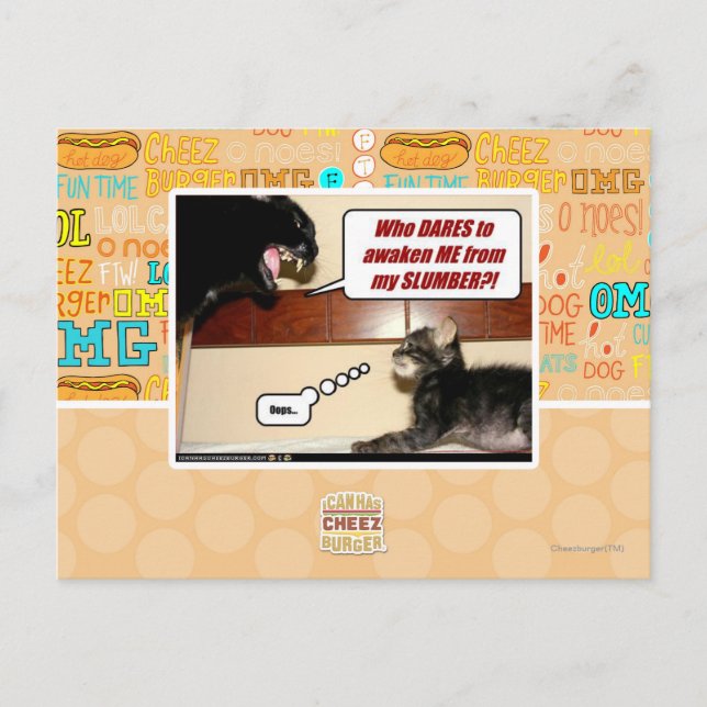 Carte Postale Qui ose me réveiller ? (Devant)