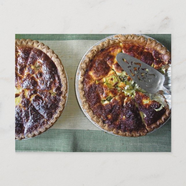 Carte Postale Quiche maison pour le petit-déjeuner (Devant)